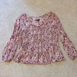 American eagle floral blouse